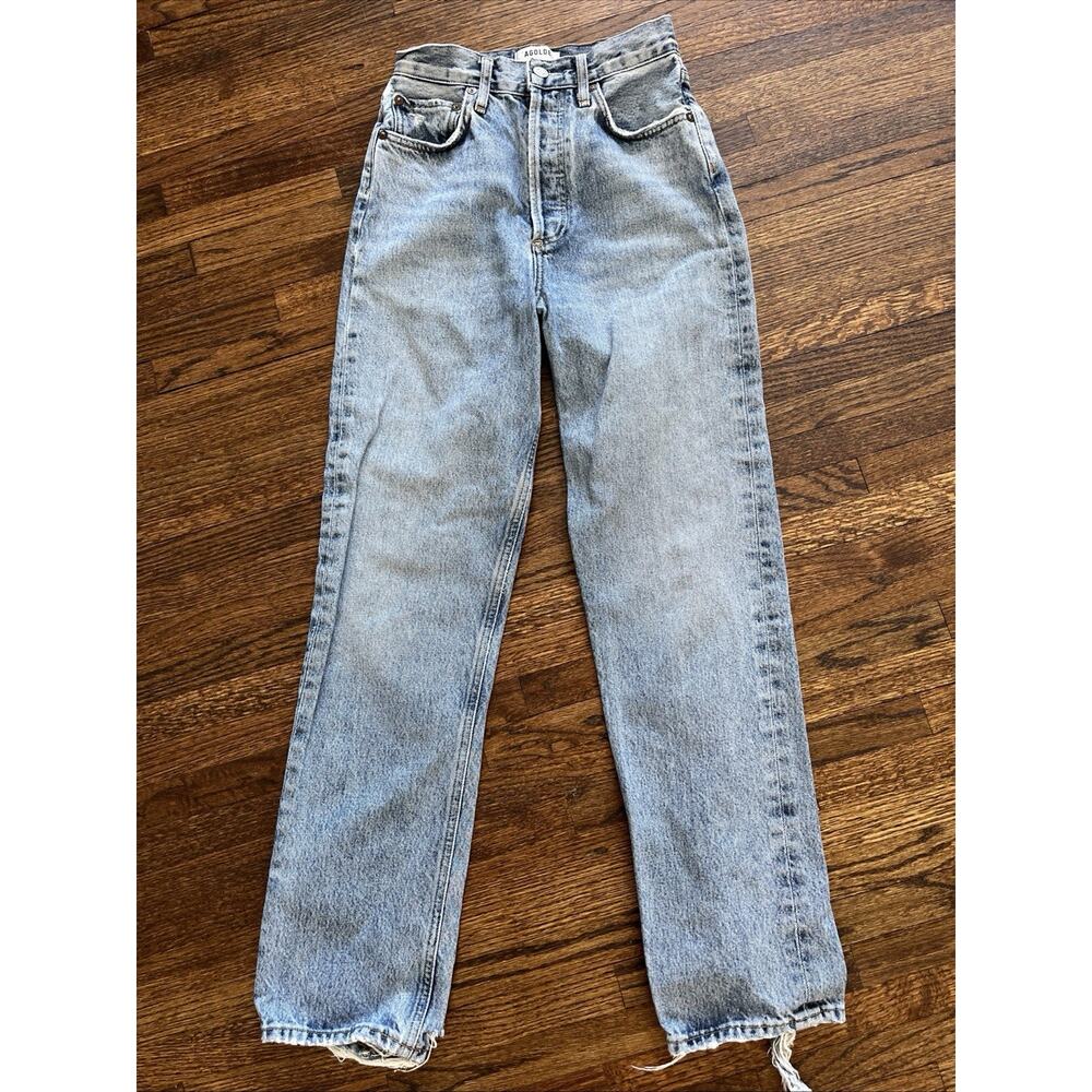 AGOLDE 90'S Pinch Waist High Rise Straight Jeans Sz23 Button fly A154-1206